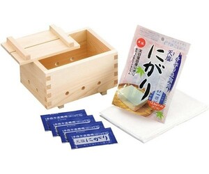 【即納】豆腐作り器（にがり付） 81159 ヤマコー 天然にがり付 手作り 木枠 ひのき こし布 仕上げ布 粗製海水塩化Mg