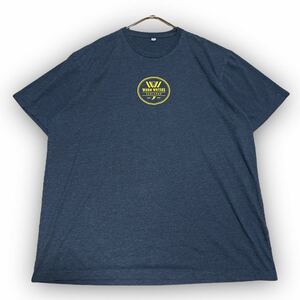 Y10★USA古着★半袖Tシャツ ヴィンテージ ワンポイントロゴ ビッグシルエット XXLサイズ相当 ネイビー ユニセックス 万能 オーバーサイズ