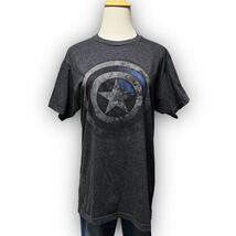 Y98★USA古着★MARVEL マーベル 半袖Tシャツ キャプテン・アメリカ ロゴドン 国内入手困難 Mサイズ ブラック ユニセックス ユニーク_画像1