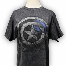 Y98★USA古着★MARVEL マーベル 半袖Tシャツ キャプテン・アメリカ ロゴドン 国内入手困難 Mサイズ ブラック ユニセックス ユニーク_画像5