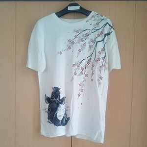 和柄　半袖Tシャツ LL　- 鯉 -