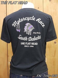 新品 フラットヘッド SOUTH DAKOTA 丸胴半袖 Tシャツ 40 ブラック FN-THC-038 theflathead