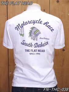 新品 フラットヘッド SOUTH DAKOTA 丸胴半袖 Tシャツ 40 ホワイト FN-THC-038 theflathead