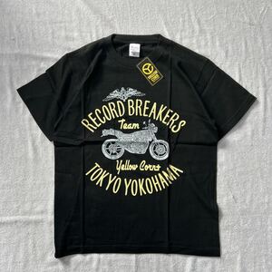 YELLOW CORN YT-015 BLACK Sサイズ メンズ イエローコーン 半袖 Tシャツ 定価4180円 ライセンスシール/タグ付き A50626-10