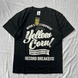 YELLOW CORN YT-013 BLACK Sサイズ メンズ イエローコーン 半袖 Tシャツ 定価4180円 ライセンスシール/タグ付き A50626-12