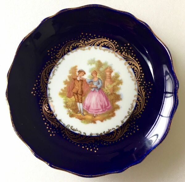 LIMOGES CASTLE 22KGOLD FRANCE 飾り皿