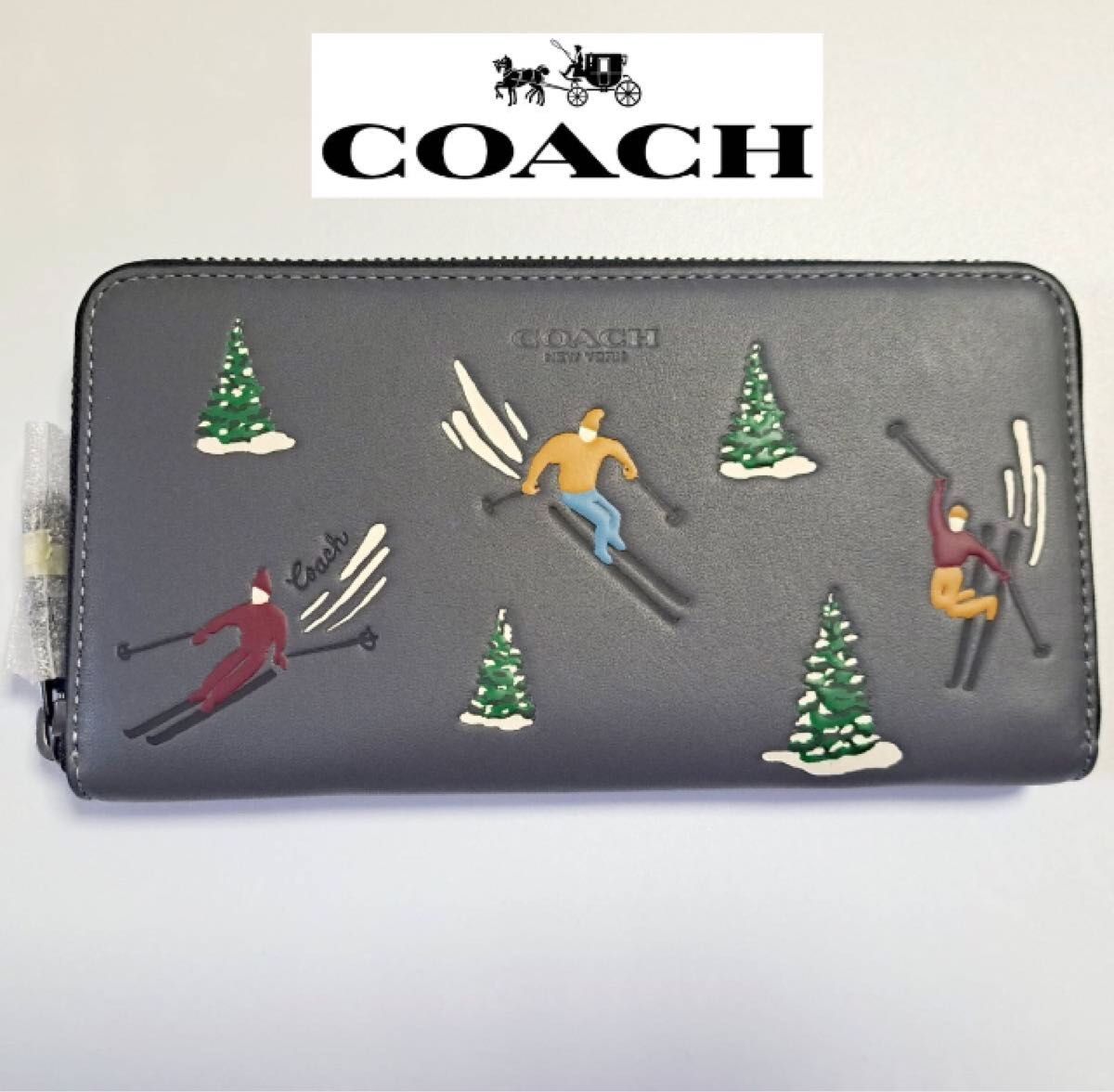 人気 新品コーチ長財布 COACH 限定モデル スキー柄|PayPayフリマ