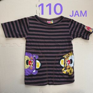 JAM ボーダー服　男の子トップス110 茶色　黒色　半袖110 Tシャツ