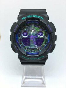 送料無料 G-SHOCK GA-100BL-1A アナデジ パープル 腕時計 囗K巛