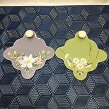 【中古品/CH】 ６点セット トールペイント フック付き 壁掛け 色違い 花柄 花絵 柄違い IM0619/0005_画像5