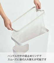 山崎実業(Yamazaki) ダストボックス & サイドテーブル ホワイト W38×D18.5×H45cm タワー tower ゴミ箱 ナイトテ_画像6