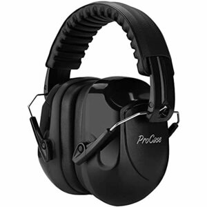 ProCase 大人用 防音イヤーマフ、遮音 調整可能なヘッドバンド付き 耳カバー 耳あて 聴覚保護ヘッドフォン、ノイズ減少率：NRR 28dB
