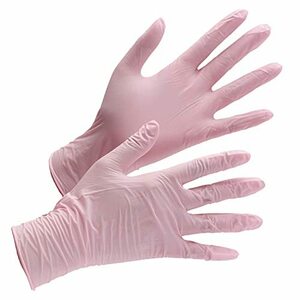 [ミドリ安全] ニトリル 手袋 使い捨て 手に優しい ベルテ727 粉無し ピンク SS 100枚入 薄手