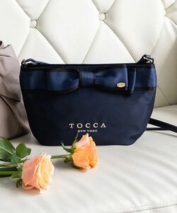 新品未使用　トッカ　TOCCA リボン　ショルダーバック　2way トートバッグ ネイビー