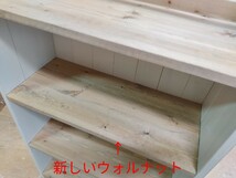 ●4扉セパレートキャビネット●無垢材シャビーホワイト●受注製作_画像8