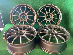 中古アルミホイール WORK EMOTION ワーク エモーション 18X7.5JJ+53 PCD100 5穴 a-3259 F0-1 YM