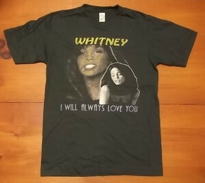 新品【Whitney】 ホイットニーヒューストン I Will Always Love You Vintage Style プリント Tシャツ L //ボディガード マイケルジャクソン