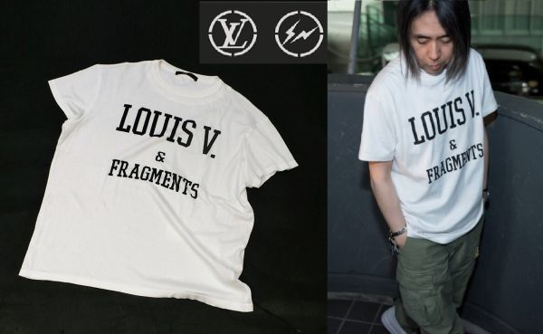 国内正規品 LOUIS VUITTON×FRAGMENT LOGO プリント T-SHIRT ルイ