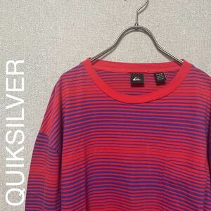 クイックシルバー　QUIKSILVER ロンT ボーダートップス　カットソー　メンズMサイズ　美品　長袖　Originals Faded Horizons Tシャツ