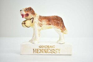 COGNAC HENNESSY 陶器製 セントバーナード 高さ19cm [コニャック][ヘネシー][置物][ノベルティ][非売品]