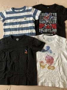 ★USED【UNIQLO】ユニクロ半袖Tシャツ(120)4点セット★