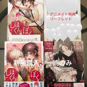 BL新刊 GO毛力 家目やこ しほくんとぼく 持ちつ持たれつ甘やかされて アニメイト特典リーフレット付き 美品