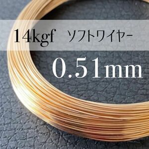 【A2】14kgf ソフトワイヤー 0.51mm 24G 50cm