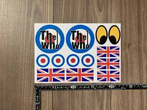 送料無料 VESPA The Who SCOOTER MOD Union Jack Sticker ベスパ スクーター ステッカー デカール セット