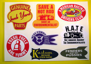 送料無料 HOT ROD Retro vintage Sticker Decal ホットロッド ステッカー デカール セット