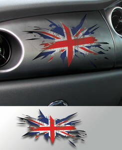 ★送料無料★Union Jack R53 Mini Cooper S ユニオンジャック ミニクーパー カッティング ステッカー デカール イギリス 国旗 UK