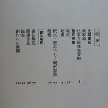 z20/日本書学大系-第5巻【光明皇后 聖武天皇/1987年・同朋舎出版】書法解説/読み下し・現代語訳/臨書_画像5