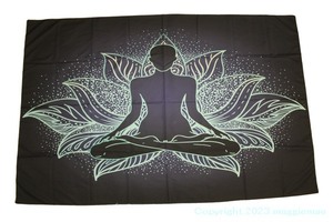 新品 インテリアクロス [ メディテーション 瞑想 D ] 約150cm×100cm 壁掛け タペストリー ヨガ マインドフルネス ピラティス IC-0095
