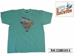 【送料無料 44%OFF】HOUSTON ヒューストン ピグメント プリントTシャツ 「BIRD」 NO.23HL024 GREEN_1(L相当)サイズ