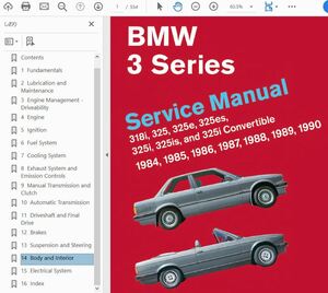 BMW E30 3シリーズ ワークショップマニュアル サービスマニュアル 整備書 配線