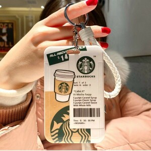 新品　スタバ IDカード　ホルダー IDカードケース 社員証ケース ストラップ付　STARBUCKS