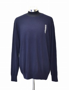 UNIQLO (ユニクロ) ウォッシャブルコットンクルーネックセーター 351-44578 COTTON CRE-NECK SWEATER ニット KNIT NAVY XXL