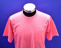 WTAPS (ダブルタップス) BLANK SS 04 / TEE. COPO 191ATDT-CSM04 半袖 ポケットTシャツ ポケT クルー 蛍光 無地 カットソー PINK S_画像3