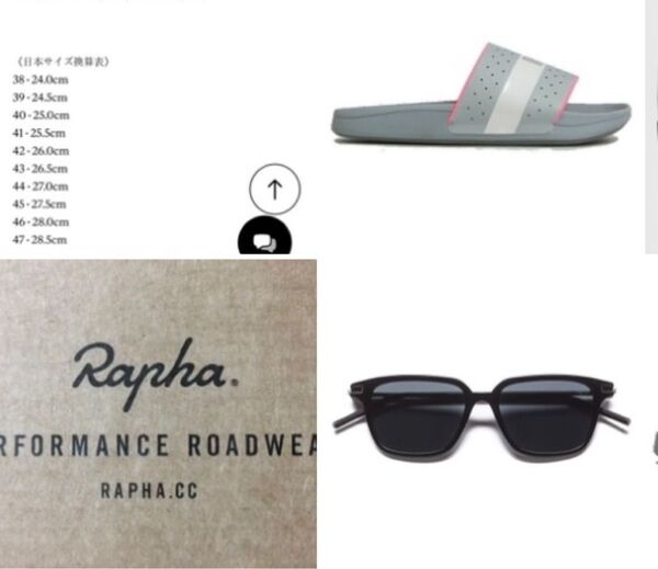 Rapha 2点セット RCC slide, City square glasses,