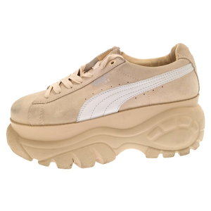 PUMA プーマ × BUFFALO LONDON Wmns Suede Classic バッファローロンドン プラットフォームスニーカー ベージュ US9/26cm 368499-04