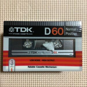 TDK D60 3パック　ノーマルポジション　カセットテープ【未開封新品】★