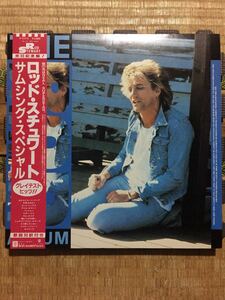 ロッド・スチュワート - サムシング・スペシャル-グレイテスト・ヒッツ！！国内盤帯付きレコード【美盤】