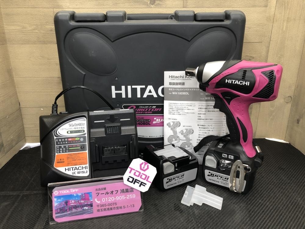 016□未使用品□日立工機 HITACHI コードレスインパクトレンチ 14.4V