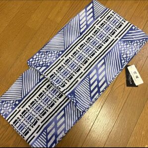 メンズ 浴衣 【綿&麻】 ブルー系☆カッコイイ紳士物