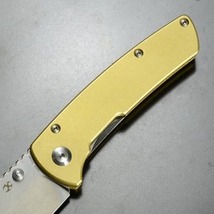 Kansept Knives 折りたたみナイフ Main Street ライナーロック T1015B6 カンセプト 真鍮ハンドル_画像5