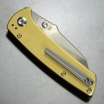 Kansept Knives 折りたたみナイフ Main Street ライナーロック T1015B6 カンセプト 真鍮ハンドル_画像7