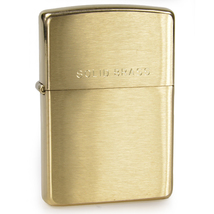 ZIPPO ソリッドブラス 204 ブラッシュ SOLID BRASS Brushed Brass ジッポー オイルライター_画像1