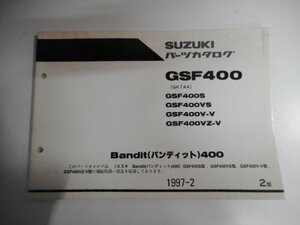 S1819◆SUZUKI スズキ パーツカタログ GSF400 (GK7AA) GSF400/S/VS/V-V/VZ-V Bandit(バンディット)400 1997-2 ☆