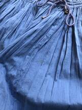 インド製 USA vintage ギャザー スカート / レディース M コットン ブルー イージー ロング ビンテージ P3-05013-9277_画像9