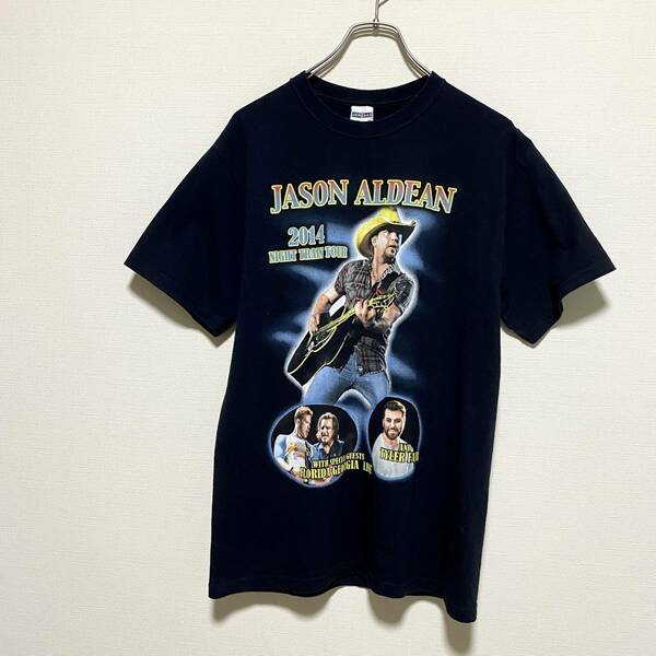 アメリカ古着　JASON ALDEAN　ジェイソン・アルディーン　2014年ツアー　半袖Tシャツ　Mサイズ　【J633】