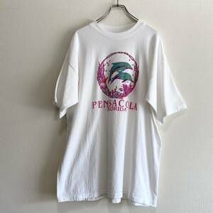 アメリカ古着　90s ペンサコラ イルカ　半袖Tシャツ　ヴィンテージ　USA製　プリント　ビッグサイズ　【F290】